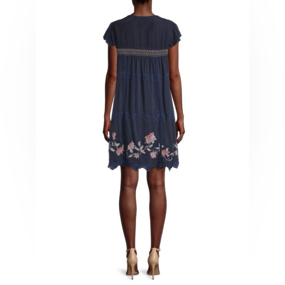 JOHNNY WAS Blue Edda Embroidered Dress XS - Picture 14 of 14